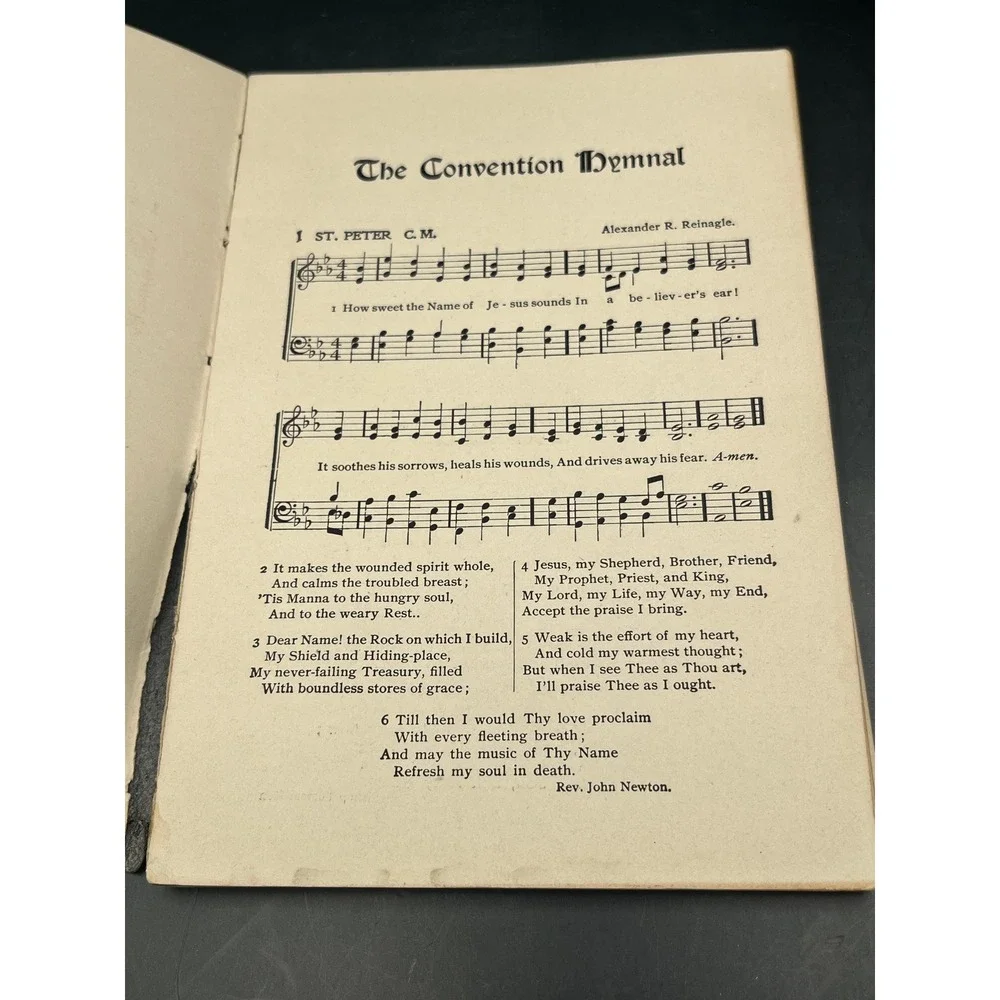 Antique The‎ Convention Hymnal Book Westminster Press 1908 Hymns Music Religious